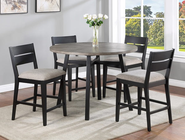 Mathis Black/Gray Counter Height Dining Set