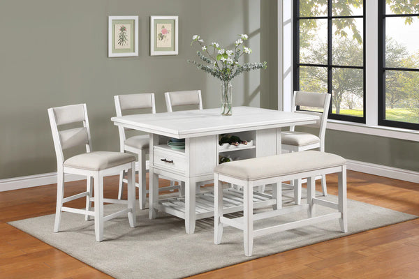 Wendy White Counter Height Dining Set