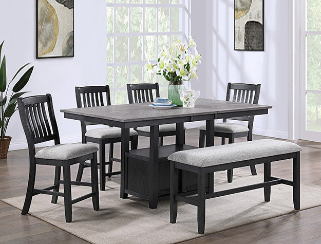 Buford Counter Height White Dining Set 6-Piece