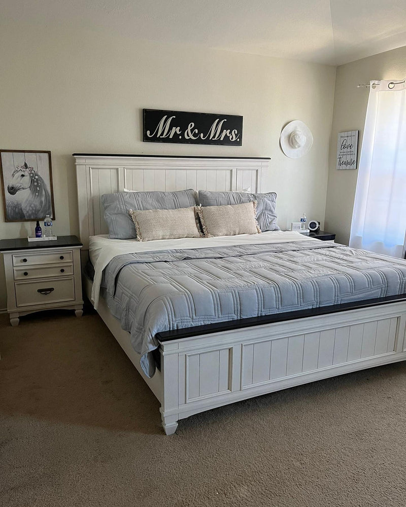 Sawyer Antique White Panel Bedroom Set