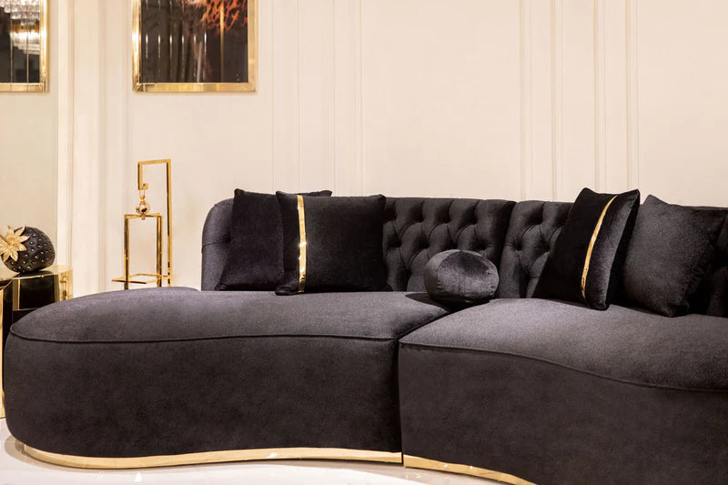 Ella Velvet Curved Sectional