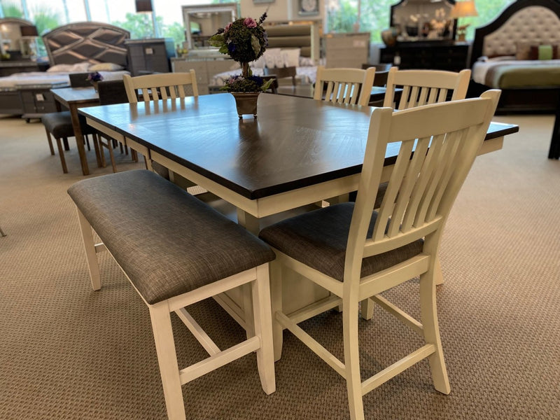 Buford Counter Height White Dining Set 6-Piece