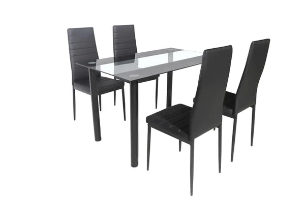 Lina White Glass Dining set 7-Piece