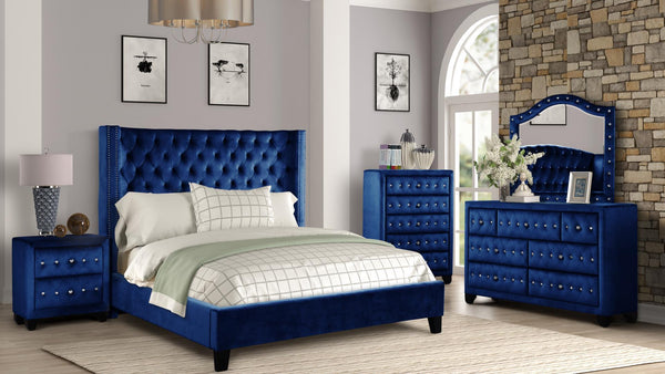 ALLEN BEDROOM SET IN BLUE COLOR