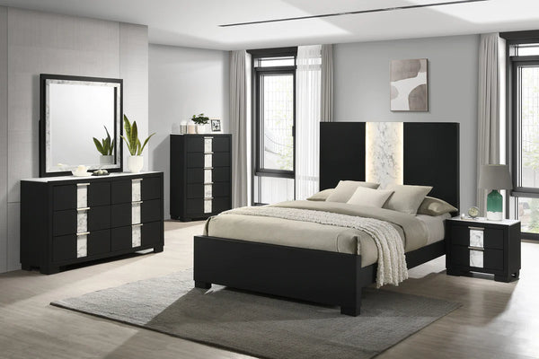 SETB4350 Micah Black Bedroom Set