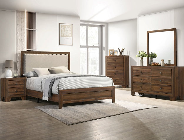 Mille Cherry Upholstered Bedroom Set