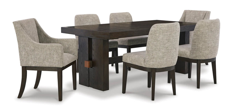 Burkhaus Dark Brown Extendable Dining Set