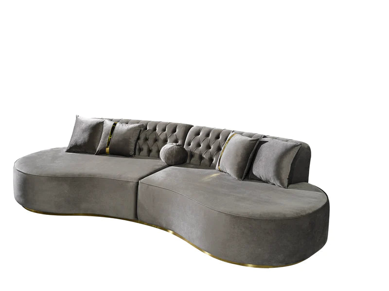 Ella Velvet Curved Sectional