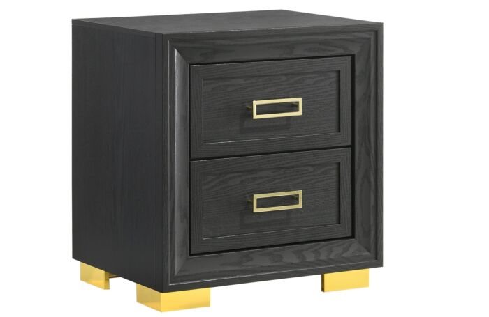 Pepe Black/Gold Bedroom Set