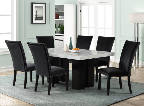 Faux Marble Dining Set 6-Piece
