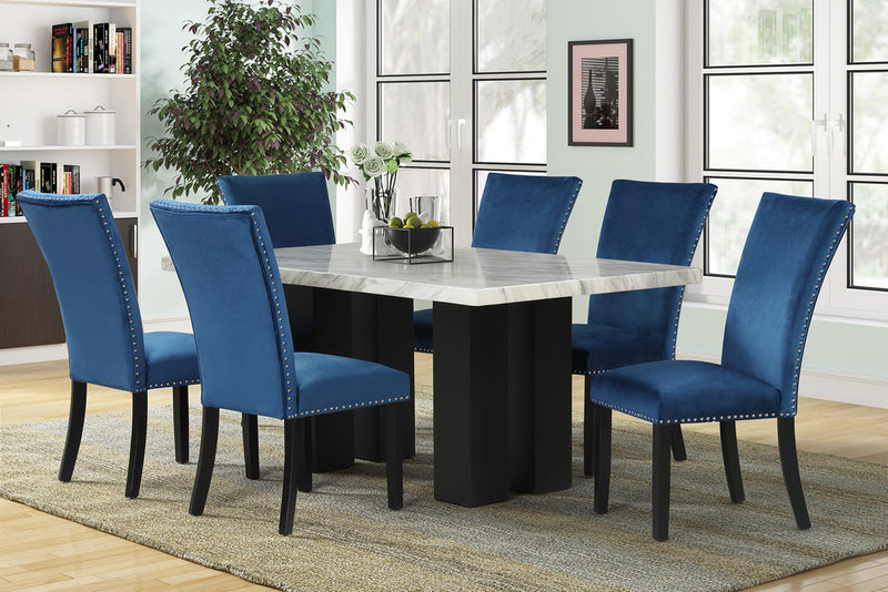 Faux Marble Dining Set 6-Piece