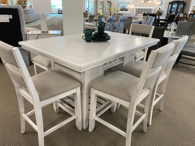 Wendy White Counter Height Dining Set