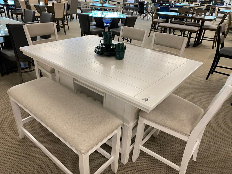 Wendy White Counter Height Dining Set