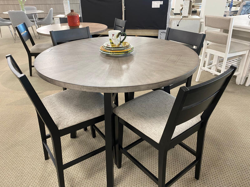 Mathis Black/Gray Counter Height Dining Set