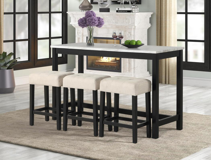 Gloria 4-Piece Counter Height Pub Table Set