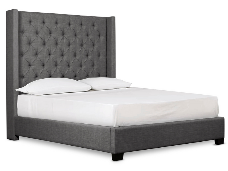 SH229 Fabric Dark Grey King Bed