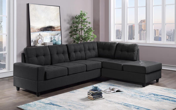 James Linen Reversible Sectional