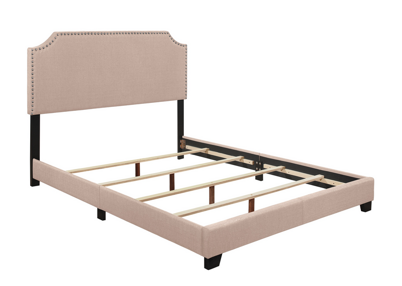 SH235 Fabric Beige King Bed