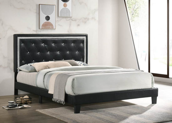 HH900 Black PU Platform Full Bed