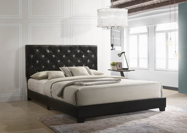 HH2020 Black PU Queen Bed