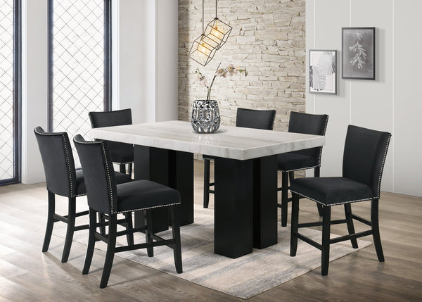 Finley Black Counter Height Dining Set 7-Piece