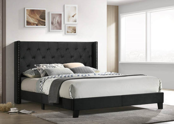 HH775 Black Platform King Bed