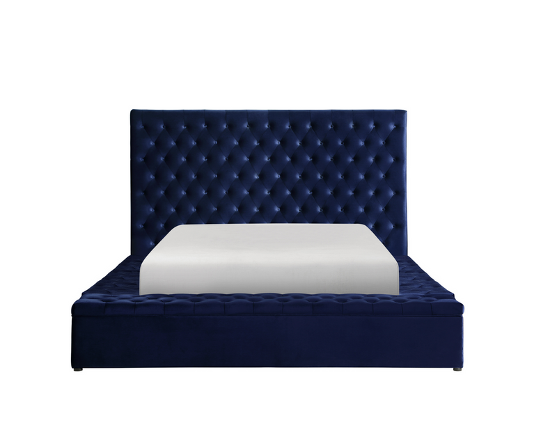 SH250 Velvet Blue King Bed