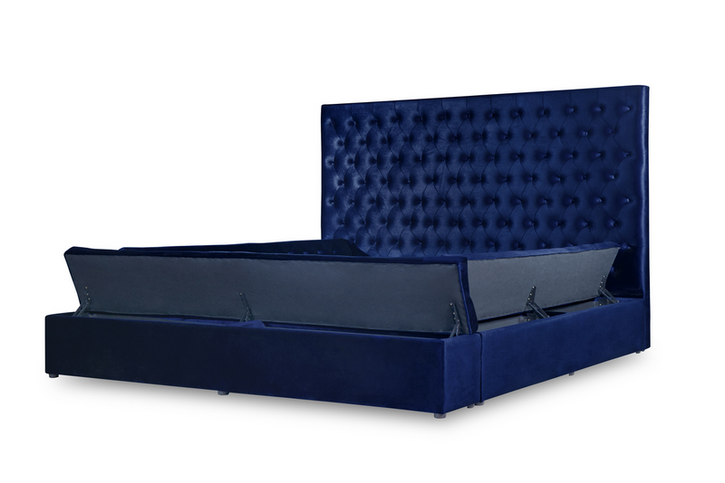 SH250 Velvet Blue King Bed