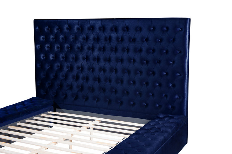 SH250 Velvet Blue King Bed