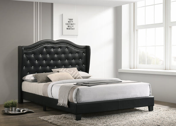 Paradise Black Platform Full Bed