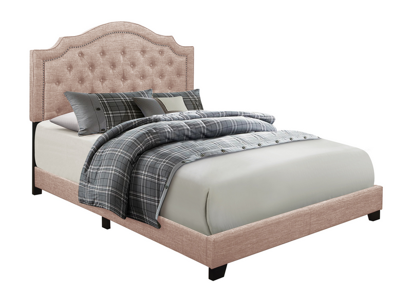 SH255 Fabric Beige King Bed