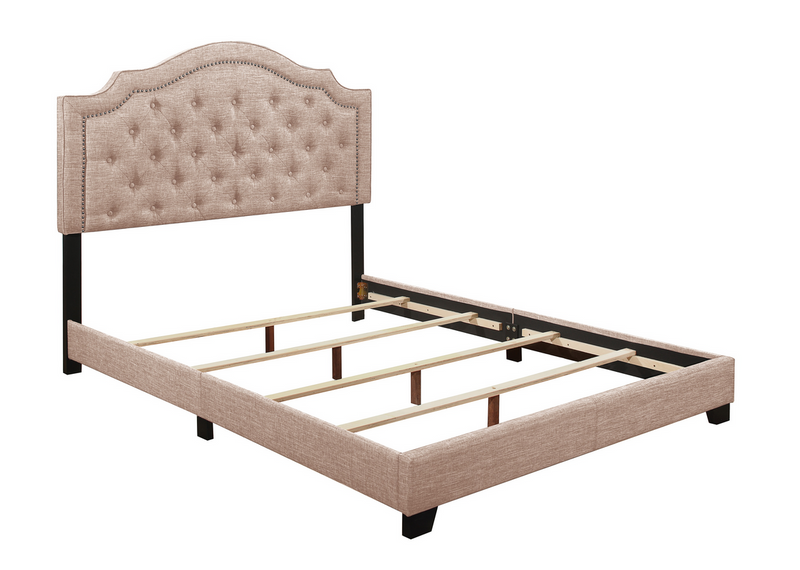 SH255 Fabric Beige King Bed