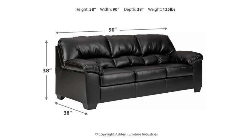 Brazoria Black Sofa