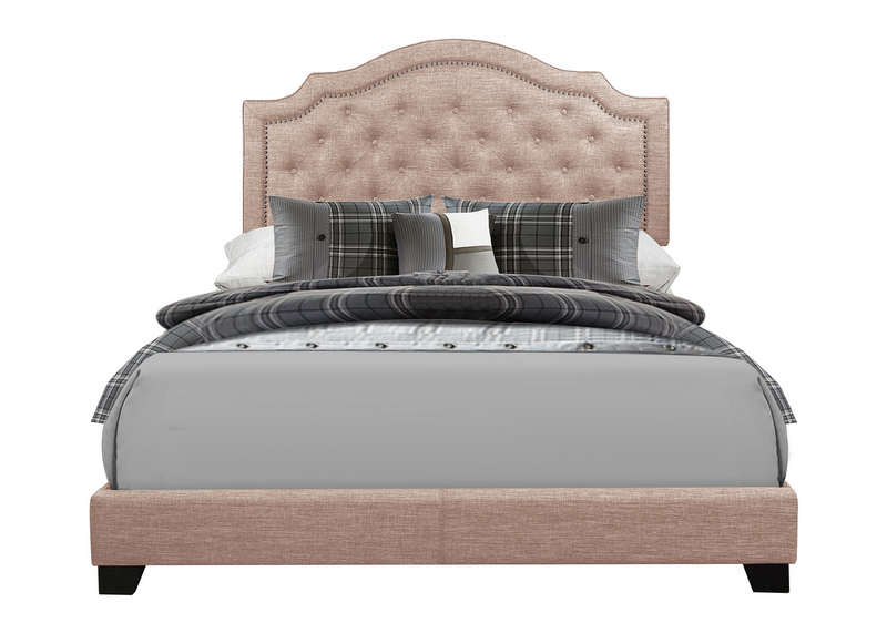 SH255 Fabric Beige King Bed