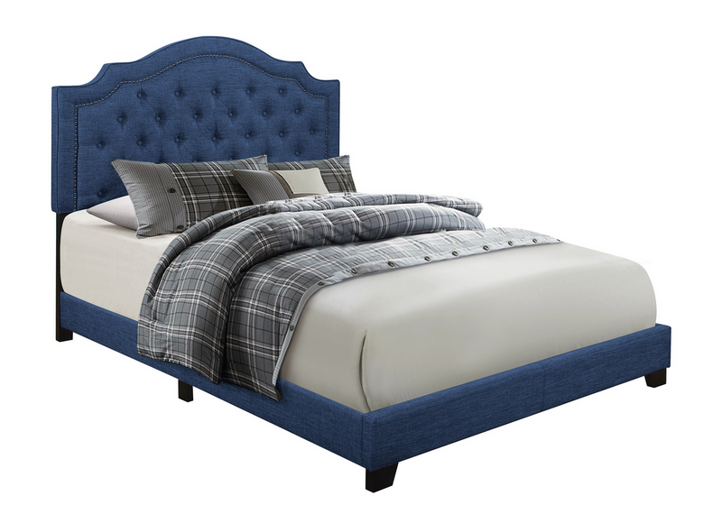 SH255 Fabric Blue King Bed