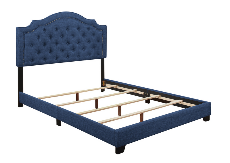 SH255 Fabric Blue King Bed