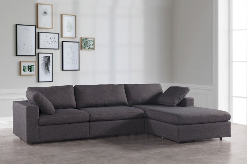 Arny Smoke Modular 118" 4-pc Sectional