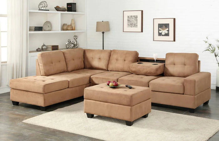 Heights Reversible Sectional With Ottoman