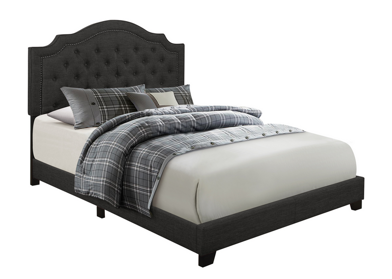 SH255 Fabric Dark Grey King Bed