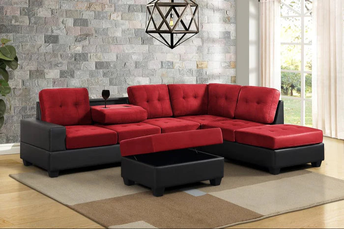 Heights Reversible Sectional With Ottoman