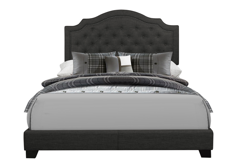 SH255 Fabric Dark Grey King Bed