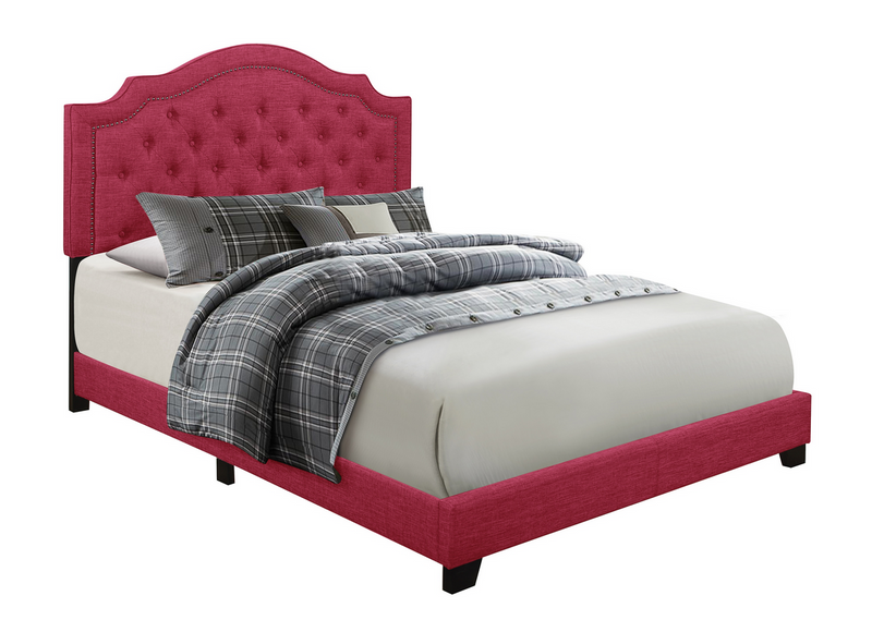 SH255 Fabric Pink King Bed