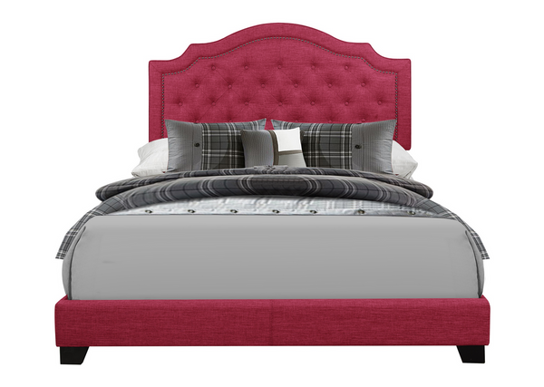 SH255 Fabric Pink Queen Bed