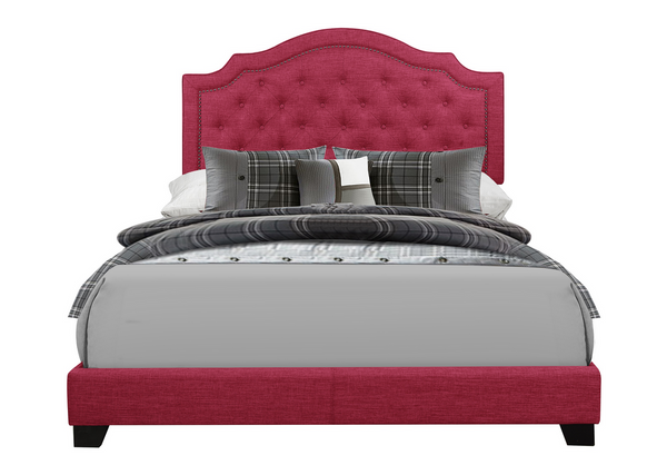 SH255 Fabric Pink King Bed