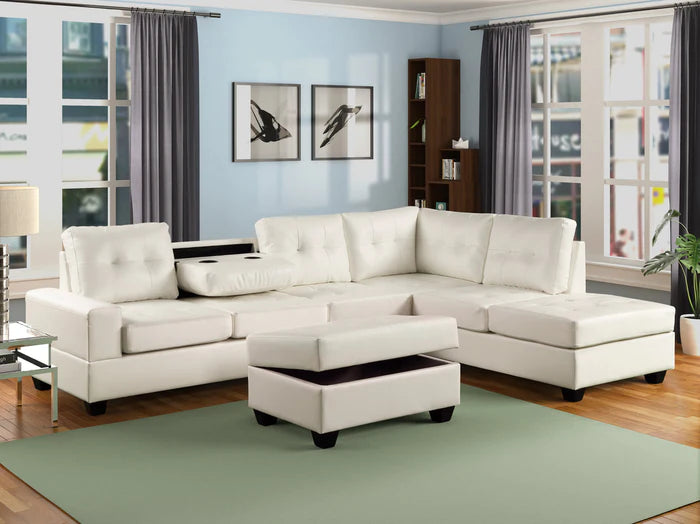 Heights Reversible Sectional With Ottoman