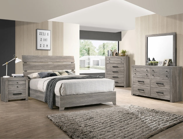 5520 Tundra Grey Platform Queen Bed