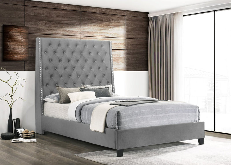 HH530 6F Grey/Silver King Bed Frame