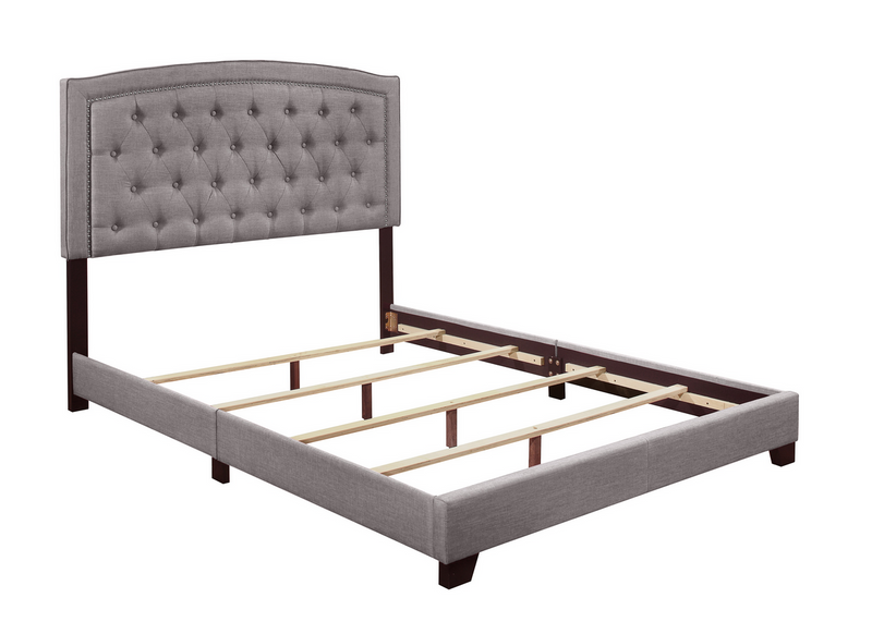 SH275 Fabric Grey King Bed