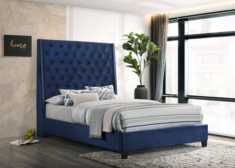 HH430 6FT Blue King Bed Frame