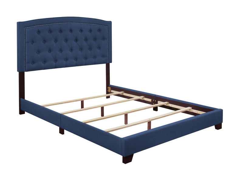 SH275 Fabric Blue King Bed